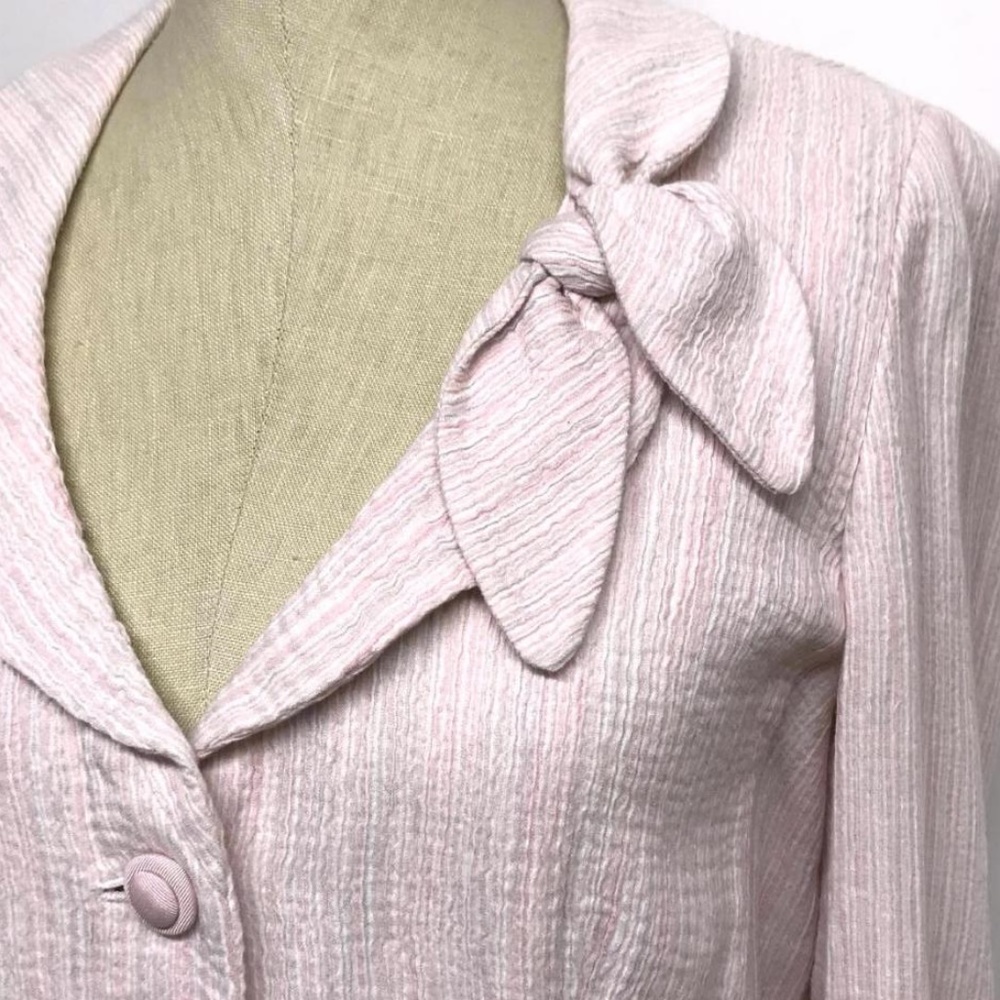 ❌❌SOLD❌❌ ARMANI Collezioni Pink Striped Jacket 10 - Picture 2 of 8